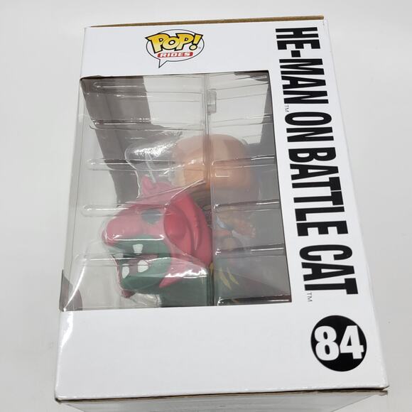 Funko pop! Rides, Master of the Universe, He-Man on Battle Cat, Flocked #84 New - Picture 6 of 8